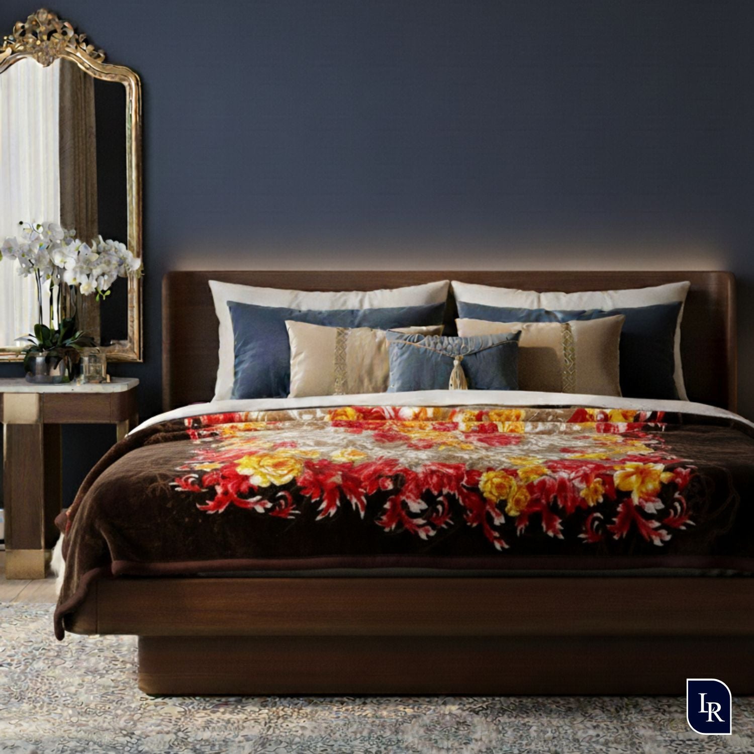 Luxury Bloom Velvet Blanket Combo (Set of 2) – Autumn & Regal Collection