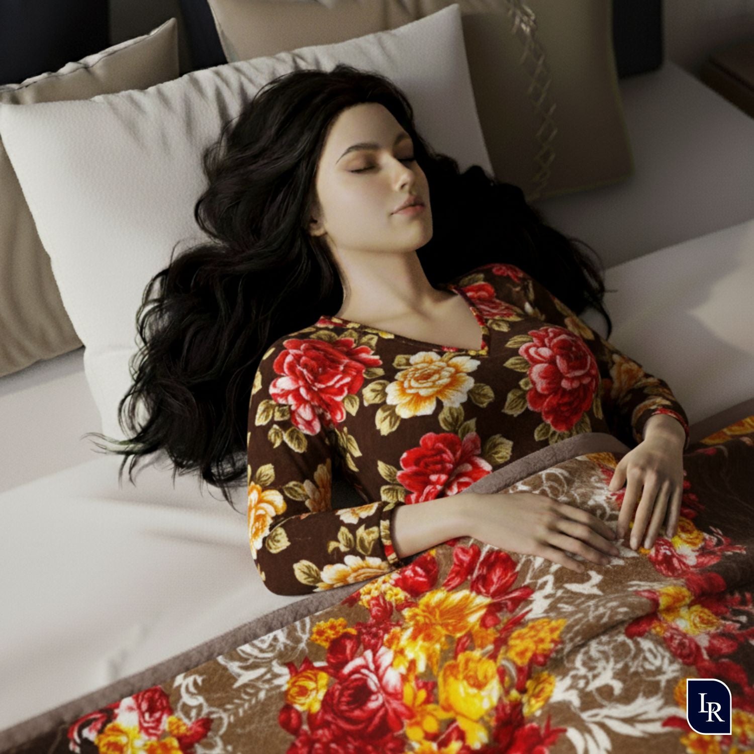 Luxury Bloom Velvet Blanket Combo (Set of 2) – Autumn & Regal Collection