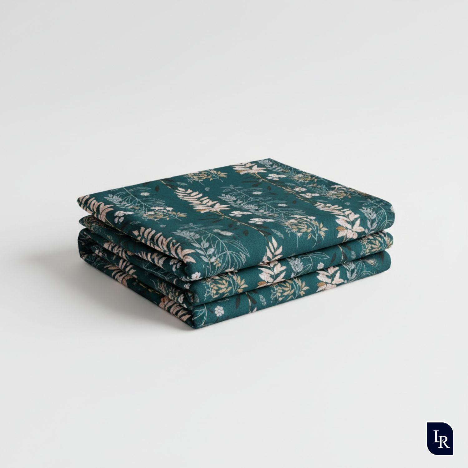 Midnight Fern Luxe Bedsheet Set With 2 Pillow Covers