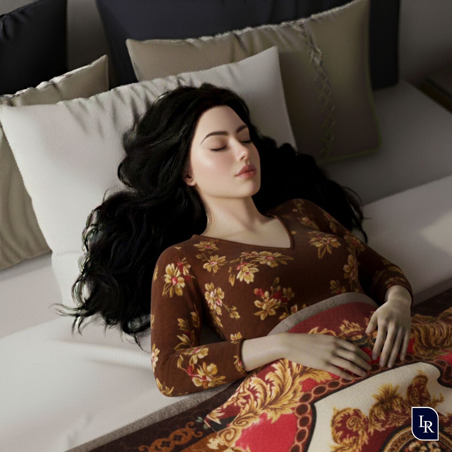 Royal Blossom Heritage Velvet Blanket